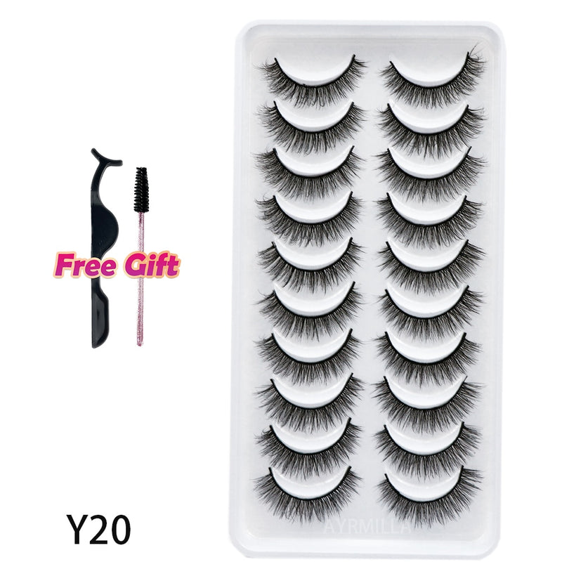 5/10Pairs 3D Mink Lashes Natural Eyelashes Dramatic False Eyelashes Faux Cils Makeup Wholesale Fake Eyelash Extension maquiagem