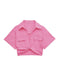 TRAF Women Fashion Front Knot Elastic Linen Cropped Shirts Vintage Short Sleeve Patch Pockets Female Blouses Blusa Chic Tops