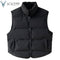 HXJJP Down Cotton Sleeveless Jackets Women Short Puffer Inflatable Vest Autumn Winter Loose Outerwear Bread Waistcoat 709