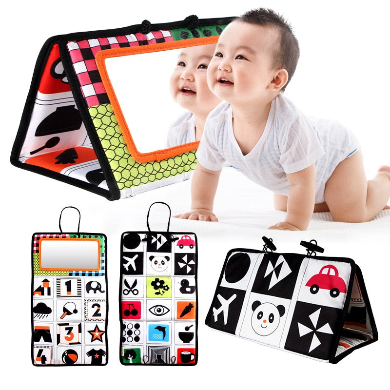 Black White View Back Seat Mirror Baby Car Mirror Safety Seat Headrest Rearview Mirror Baby Facing Rear Ward Car Kids Monitor