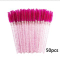 Disposable Crystal Eyelashes Brush Comb 25/50Pcs Eye Lashes Extension Mascara Wands Makeup Professional Makeup Beauty Tool