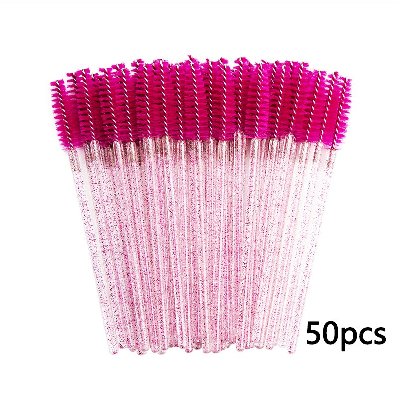 Disposable Crystal Eyelashes Brush Comb 25/50Pcs Eye Lashes Extension Mascara Wands Makeup Professional Makeup Beauty Tool