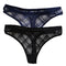 2PCS/Set Lace Sexy G-String Thongs Transparent Women&