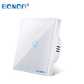 Light Touch Switch Sensor EU Standard Tempered Crystal Glass Panel 4 Color Power 1/2/3 Gang 1 Way 220V Wall Lamp Switches On Off