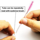 50pcs Reusable Eyelash Brush Tube Disposable Eyelash Wands Eyebrow Brush Replaceable Dust-proof Sparkling Broken Diamond Bottom