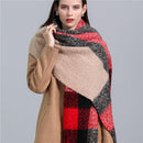 2022 New Women Plaid Scarf Winter Pashmina Shawls Cashmere Thick Wraps Lady Tassel Warm Scarves Rainbow Hairy Bufanda
