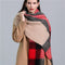 2022 New Women Plaid Scarf Winter Pashmina Shawls Cashmere Thick Wraps Lady Tassel Warm Scarves Rainbow Hairy Bufanda