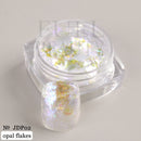 Crystal Fire Opal Flakes Nail Sequins Purple Holographic Glitter DIY Chrome Powder for Spring Nails Manicure Paillettes GL1857