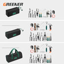 Greener Multi-Function Tool Bag Multi-Pocket Waterproof Anti-Fall Storage Bag 1680D Oxford Cloth Electrician Bag