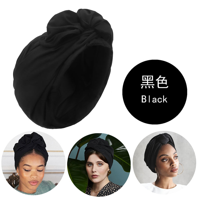 French Vintage Turban Hat Fashion Female Bandana Headband Women&
