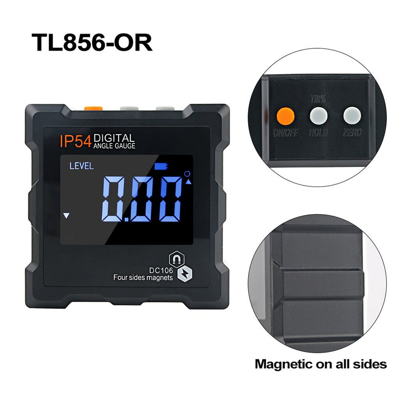 RZ Angle Protractor Universal Bevel 360 Degree Mini Electronic Digital Protractor Inclinometer Tester Measuring Tools MT2010