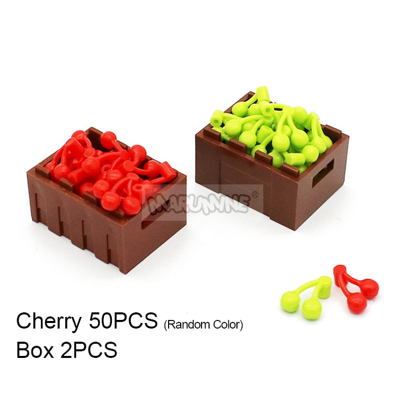 Marumine Mini Food Toys Building Blocks Hamburger Pizza Fries Cake Dessert Chocolate Cookies MOC Bricks Plastic Assemble Part