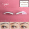 1 Pair Profession Brow Stamp Sponge Stencil with Handle Lazy Quick Make Up Eyebrow Template Seal Spare Eyebrow Powder Print Tool