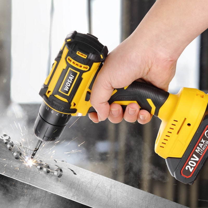 WOSAI 20V Brushless Electric Drill 50NM Cordless Screwdriver Lithium-Ion Battery Mini Electric Power Screwdriver MT-Series Tools