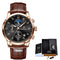 LIGE Men Watches Waterproof Luminous Top Brand Luxury Leather Casual Sports Quartz Wristwatch Military Man Watch For Men relogio
