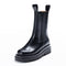 CXJYWMJL Plus Size Genuine Leather Women Chelsea Boots Elastic Band Platform Chimney Boot Ladies Autumn Booties Winter Warm Shoe
