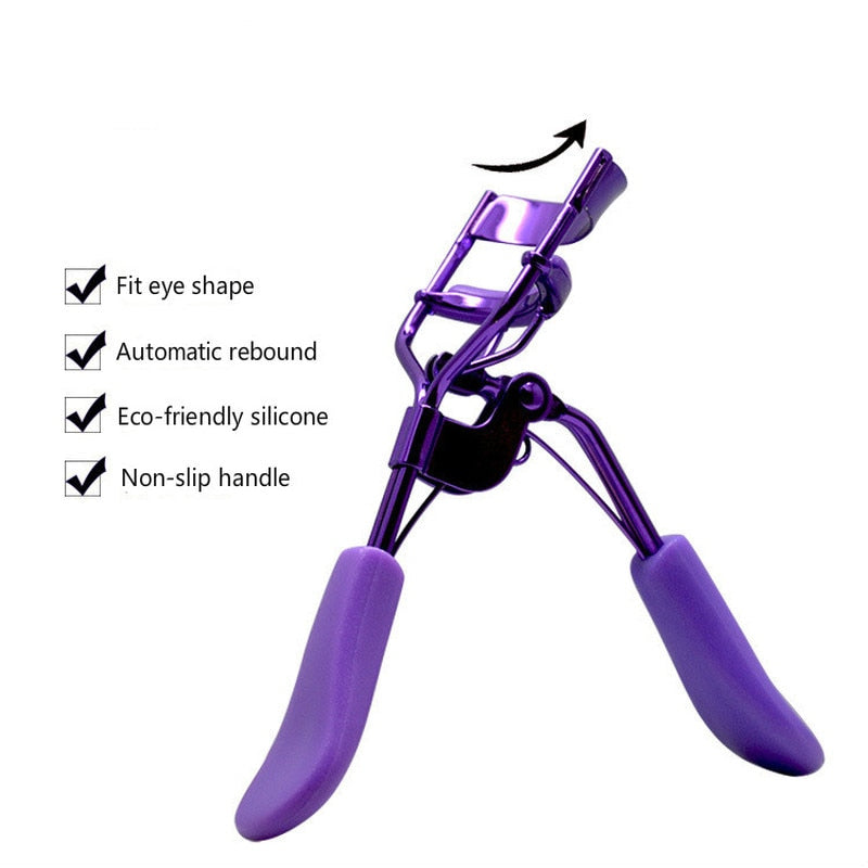 1 Pc Handle Eyelash Curler Natural Bending Beautiful Eyelash Beauty Special Professional Makeup Tools 7 Colour