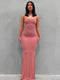 BOOFEENAA Strap Backless Long Maxi Dresses Party Club Vacation Outfits for Women Sexy Casual Summer Dress 2022 Wholesale C85CZ24