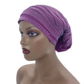 Candy Color Ladies Head Wraps Muslim Hijab Bonnets Fashion Headgear Trending Elastic Full Body Pleated Turban Cap for Women