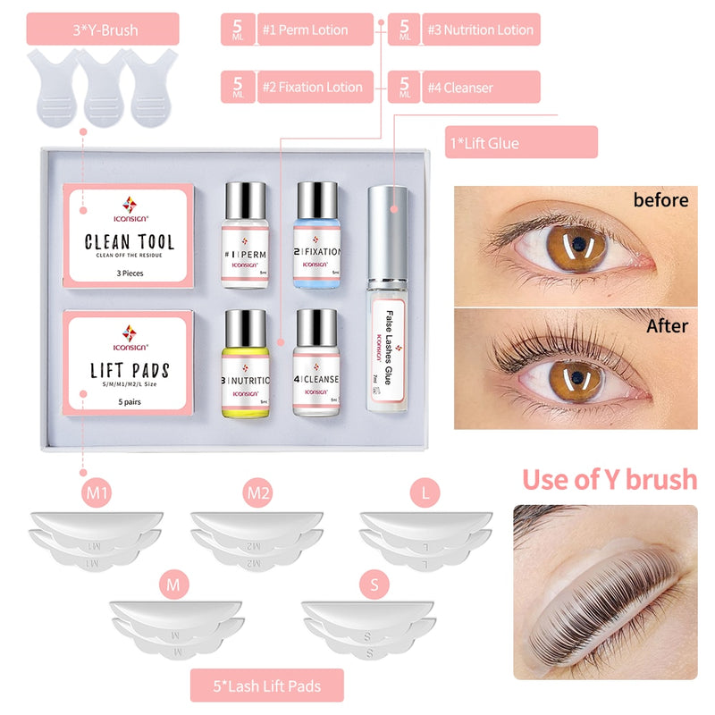 Dropshipping ICONSIGN Lash Lift Kit Lash Lifiting Eyelash Perm Kit Lash Curling Eyelash Enhancer Eye Makeup Can Do Your Logo