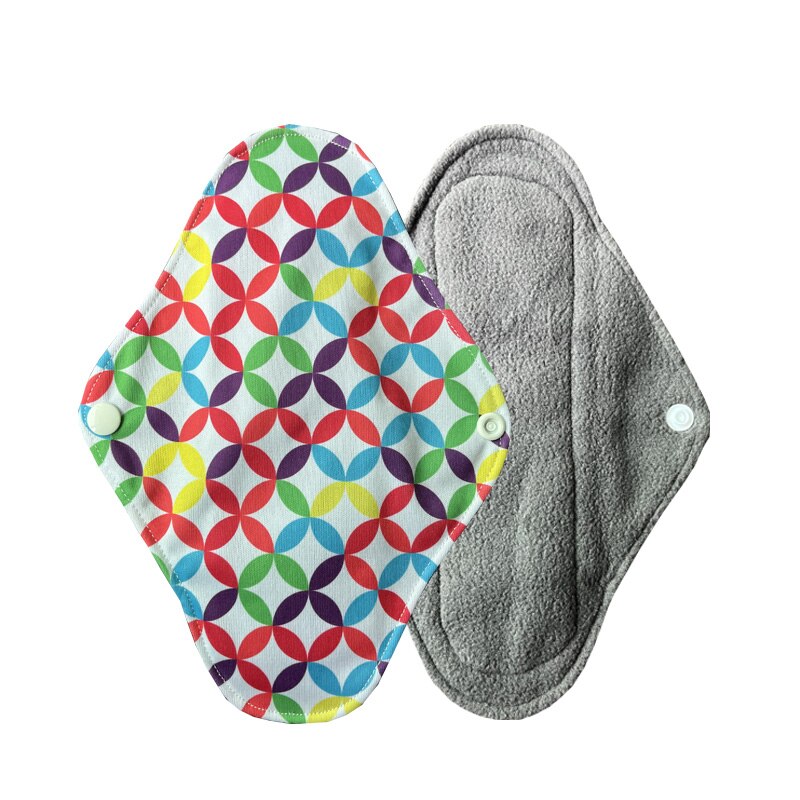 1 Pcs Natural Bamboo Charcoal Sanitary Pads For Normal Reusable Cotton Protection Female Sanitary Napkin