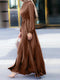 Women's Muslim Party Solid Satin Maxi Dress 2022 Spring Chic Elegant Puff Sleeve Robe Casual Holiday Swing Kaftan OL Dubai Abaya