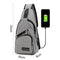 Men Anti Theft Chest Bag Shoulder Bags USB Charging Crossbody Package School Short Trip Messengers Bags Men&