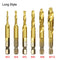 1/6Pcs Tap Drill Bit Set Hex Shank Titanium Plated HSS Screw Thread Bit Screw Machine Compound Tap M3 M4 M5 M6 M8 M10 Hand Tools