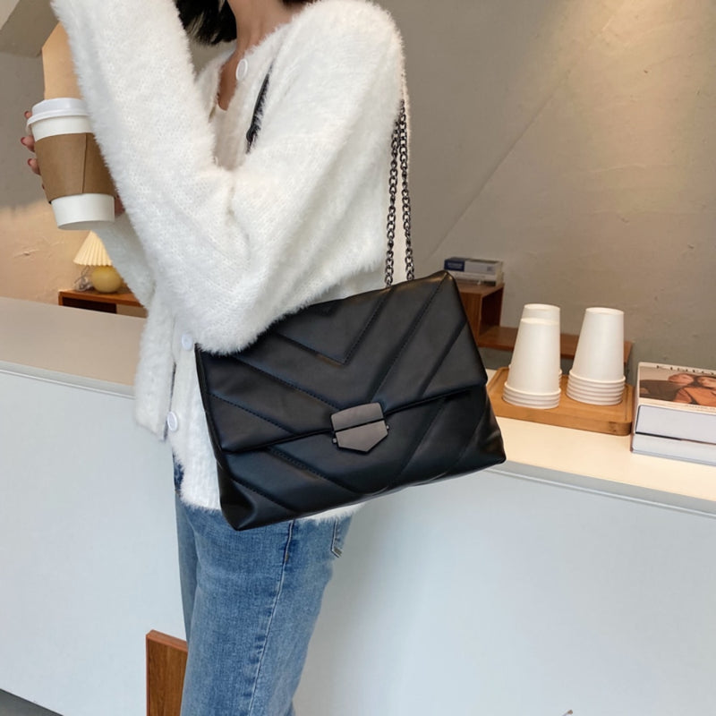 2022 New Casual Chain Crossbody Bags For Women Fashion Simple Shoulder Bag Ladies Designer Handbags PU Leather Messenger Bags