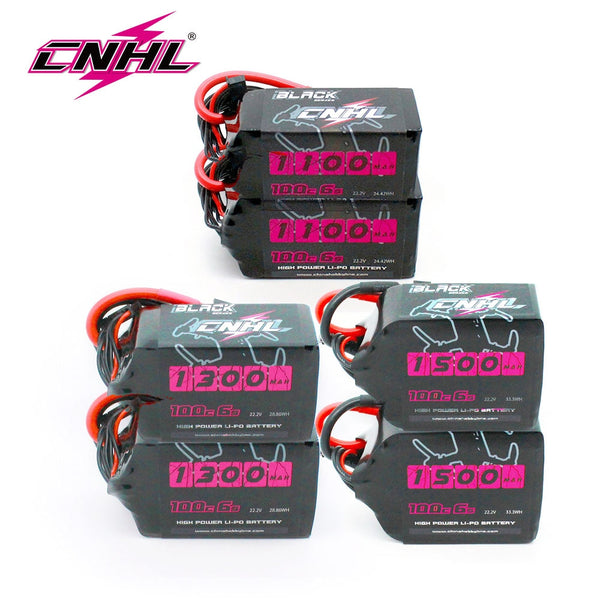 2PCS CNHL Lipo Battery 4S 6S 14.8V 22.2V 1100mAh 1200mah 1300mah 1500mah 100C With XT60 For RC FPV Quadcopter Drone Airplane