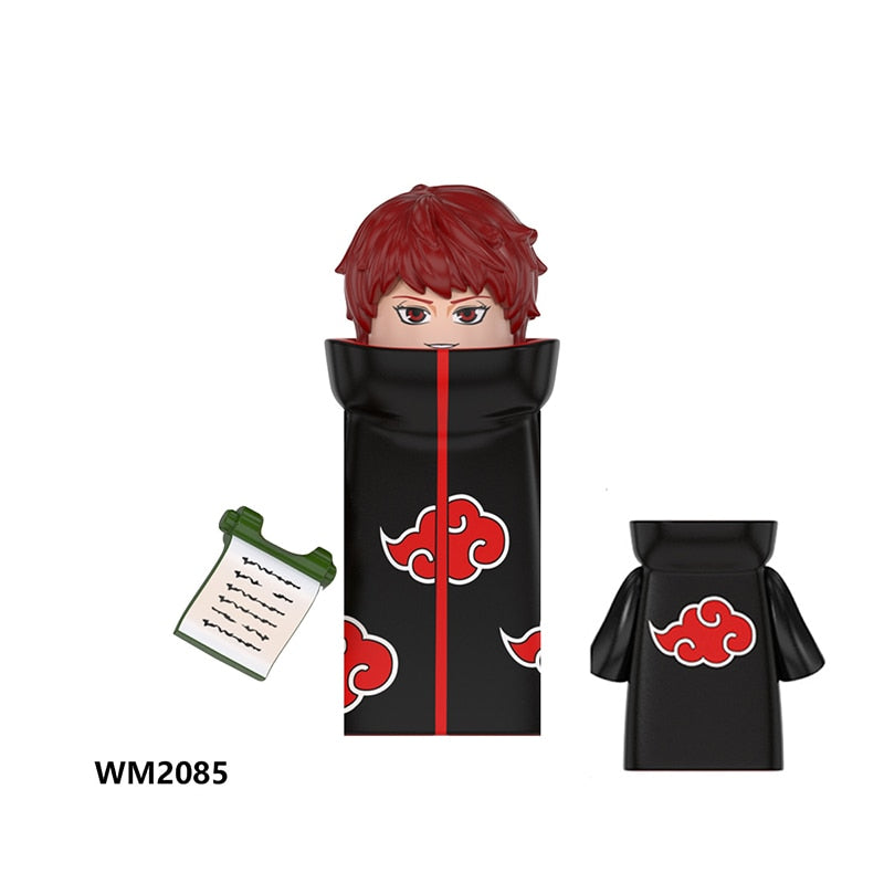 Naruto Sasuke Sakura Kakashi Obito Jiraiya Tsunade anime dolls Mini Action toy Figures cartoon Assemble blocks kid Birthday gift