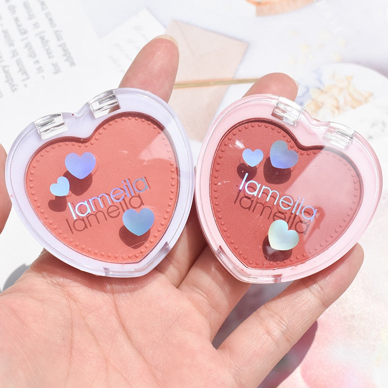 Blush Makeup Love Palette 4 Color Mineral Powder Peach Red Rouge Lasting Natural Hawthorn Cheek Tint Waterproof Blusher Cosmetic