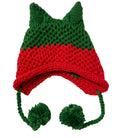 BomHCS Cute Fox Ears Beanie Winter Warm 100% Handmade Knit Hat