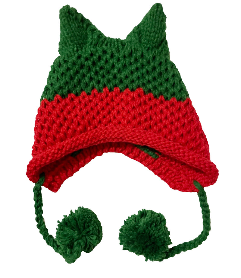 BomHCS Cute Fox Ears Beanie Winter Warm 100% Handmade Knit Hat