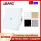 UBARO Eu AC100-240V Tempered Black White Crystal Glass Touch Switch Panel Wall Light Sensor Button 1/2/3 Gang 10A Interruptor