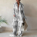 Summer Fashion Printed Loose Long Sleeves Shirts Straight Pants Two Piece Suits New Streetwear Women&#39;s Winter Elegant Commuting