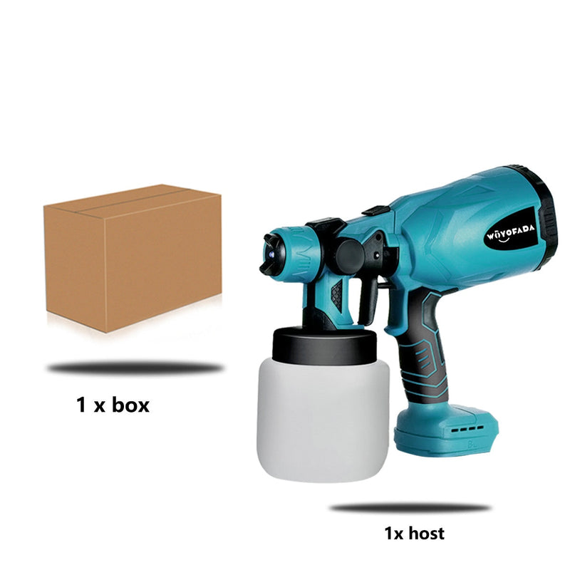 800ML Electric Spray Gun Cordless Paint Sprayer Auto Furniture Steel Coating Airbrush Compatible For Makita 18V Battery