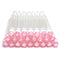 50pcs Reusable Eyelash Brush Tube Disposable Eyelash Wands Eyebrow Brush Replaceable Dust-proof Sparkling Broken Diamond Bottom