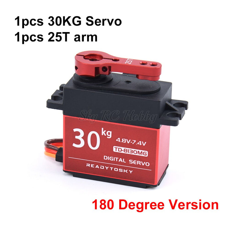 Waterproof 20KG 25KG 30kg 35kg 40KG 60KG Servos 180 270 360 Degree Large Torque Digital Servo Metal Gears 25T Arm For RC Car