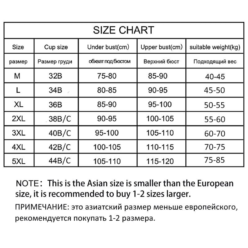 2PCS Sexy Front Closure Bralette Lace Plus Size Bra Push Up Underwear Crop Top M-5XL Seamless Brassiere Female Lingerie