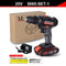 Cordless Screwdriver Electric Screwdriver Cordless Drill  Power Tools Handheld Drill Lithium Battery Charging Drill + Battery