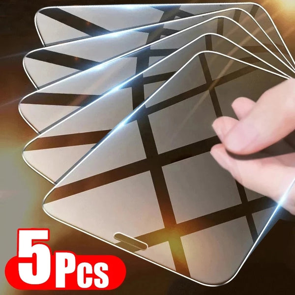 5PCS Tempered Glass for iPhone 11 12 13 Pro XR X XS Max Screen Protector on for iPhone 14 Pro Max Mini 7 8 6 6S Plus 5S SE Glass