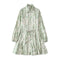 2022 Fashion Women Pleated Dress Party Drawstring Dresses Long Sleeve Female Street Outfit Floral Printed Elegant Casual Summer