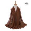 Hijab Scarf 72*175cm Plain Chiffon Scarves For Women Muslim Fasion Islam Clothing Headscarves Shawl For Ladies Headwrap Ramadan