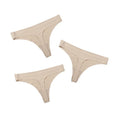 3 Pcs/Pack Ice Silk Women&#39;s Seamless Underwear Solid Low Rise Sexy Thong Ladies Sports Intimate G-string Panty S-XL