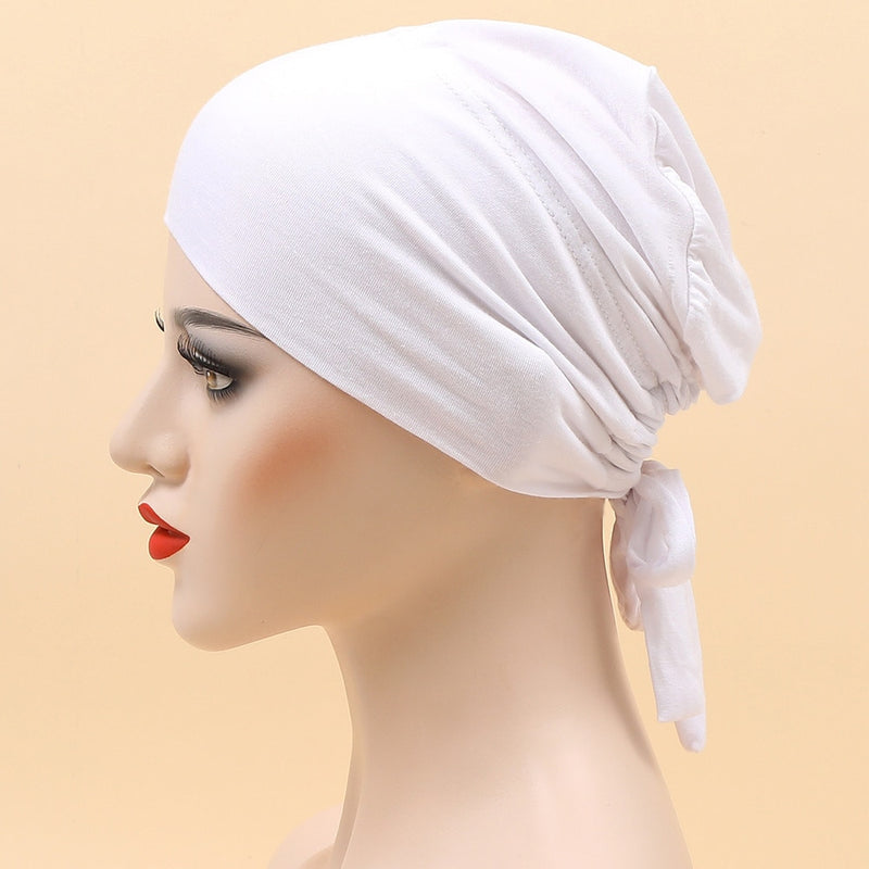 Modal New Soft Under Cap Inner Hijab Cap Stretchy Muslim Women Bandage Underscarf Bonnet Islamic Turban Headband Adjustable