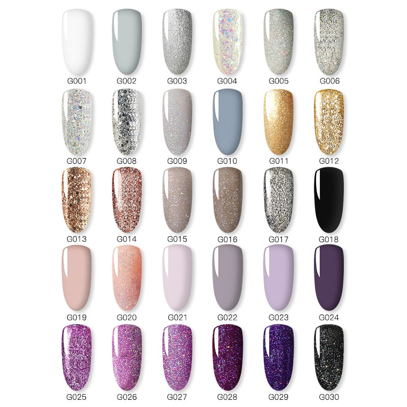 GELFAVOR Gel Nail Polish Glitter 8ML Semi-permanent Varnish Hybrid UV Nail Gel Polish For Manicure Nail Art Design Gel Varnishes