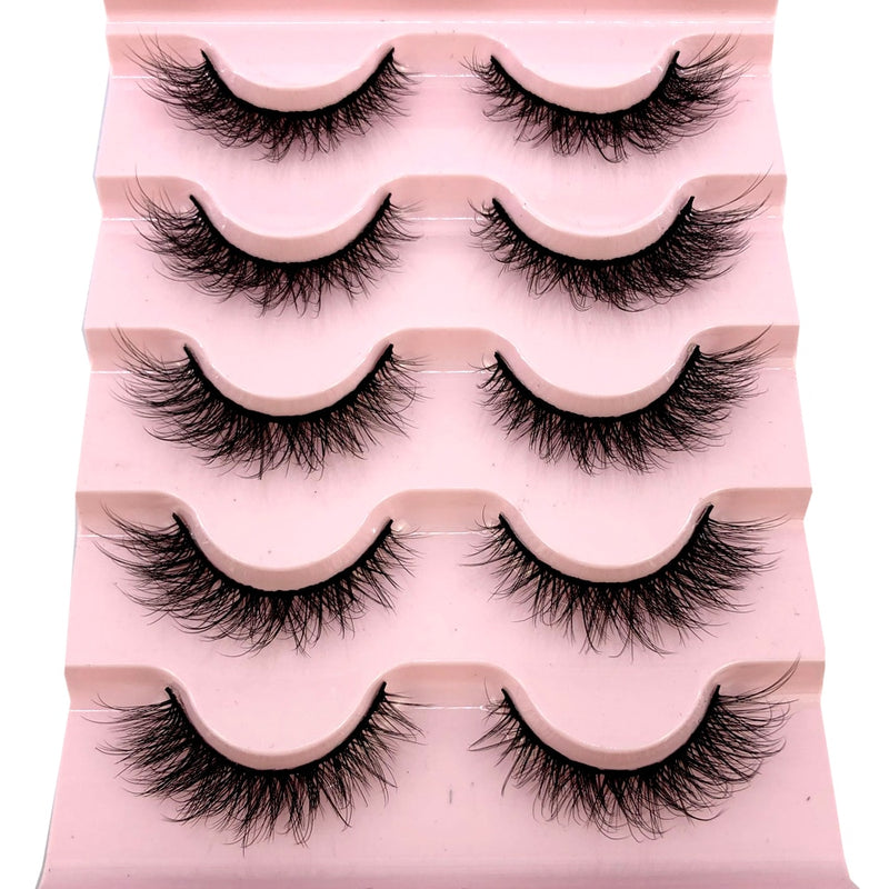 2022 New 5 pairs natural false eyelashes fake lashes long makeup 3d mink lashes eyelash extension mink eyelashes short eyelashes