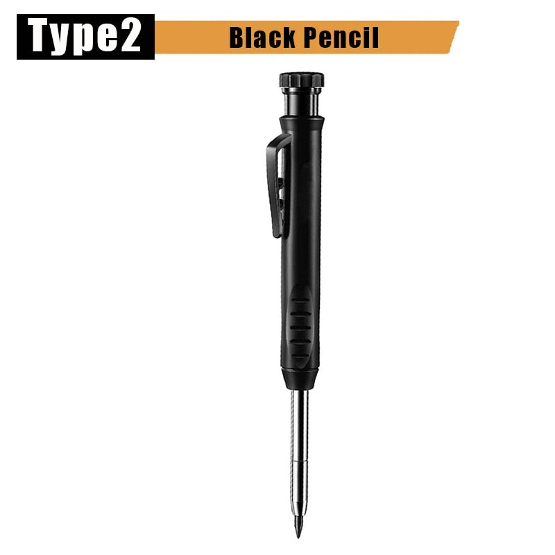 Solid Carpenter Pencil Set Woodworking Tools Mechanical Pencil 3 Colors Refill Construction Job Tools Carpentry Marking Scriber