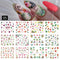 12 Designs Nail Stickers Set Mixed Floral Geometric Nail Art Water Transfer Decals Sliders Flower Leaves Manicures Decoration